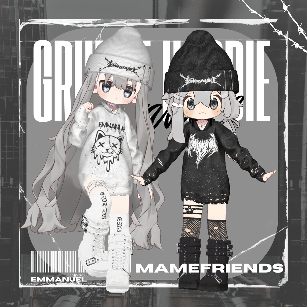 【11Avatars】Grunge Hoodie グランジフーディー