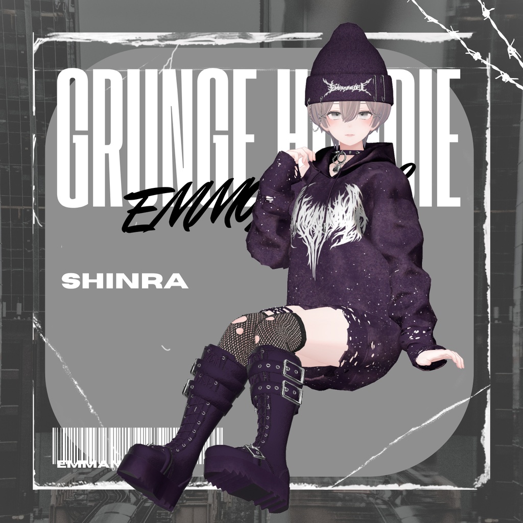 【11Avatars】Grunge Hoodie グランジフーディー