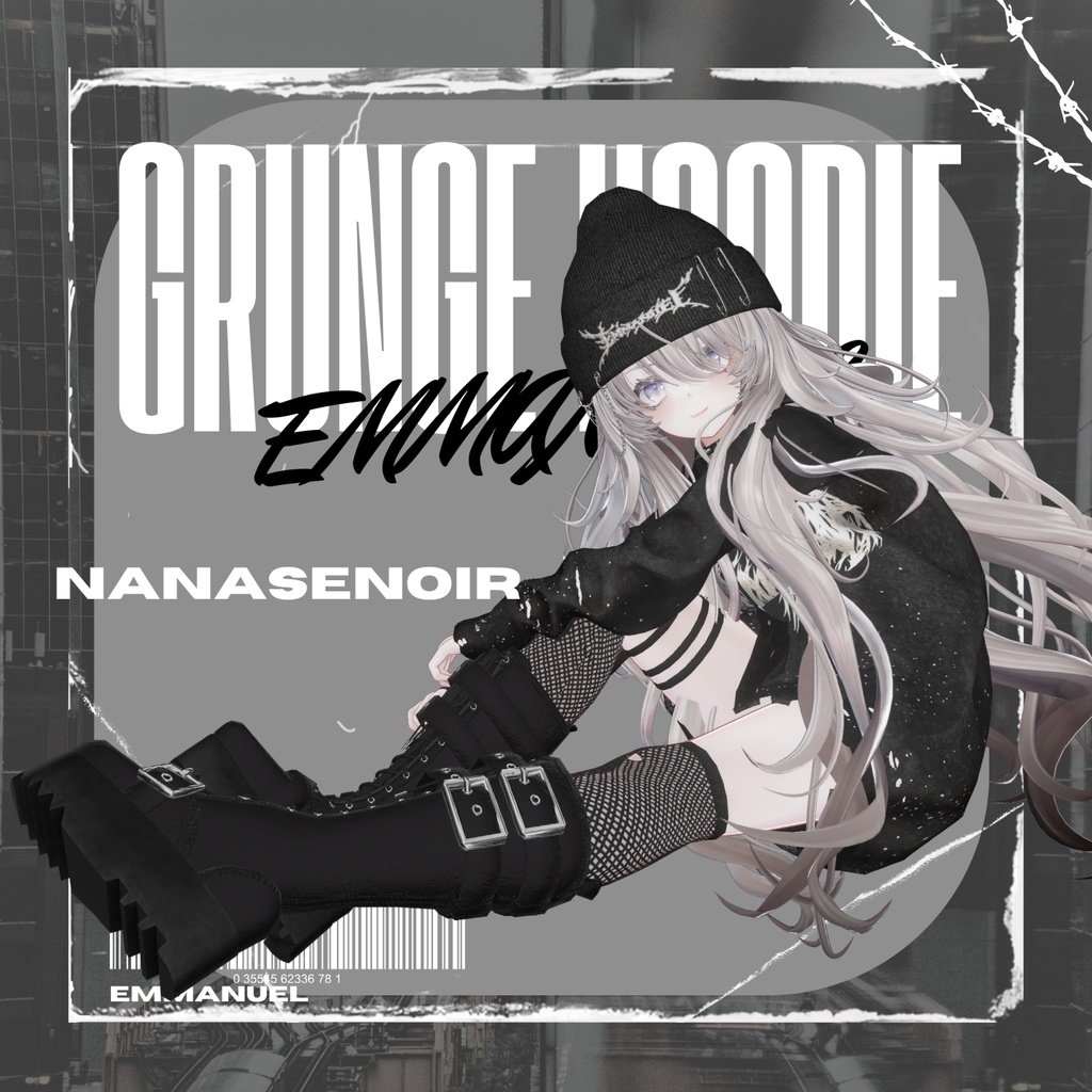 【11Avatars】Grunge Hoodie グランジフーディー
