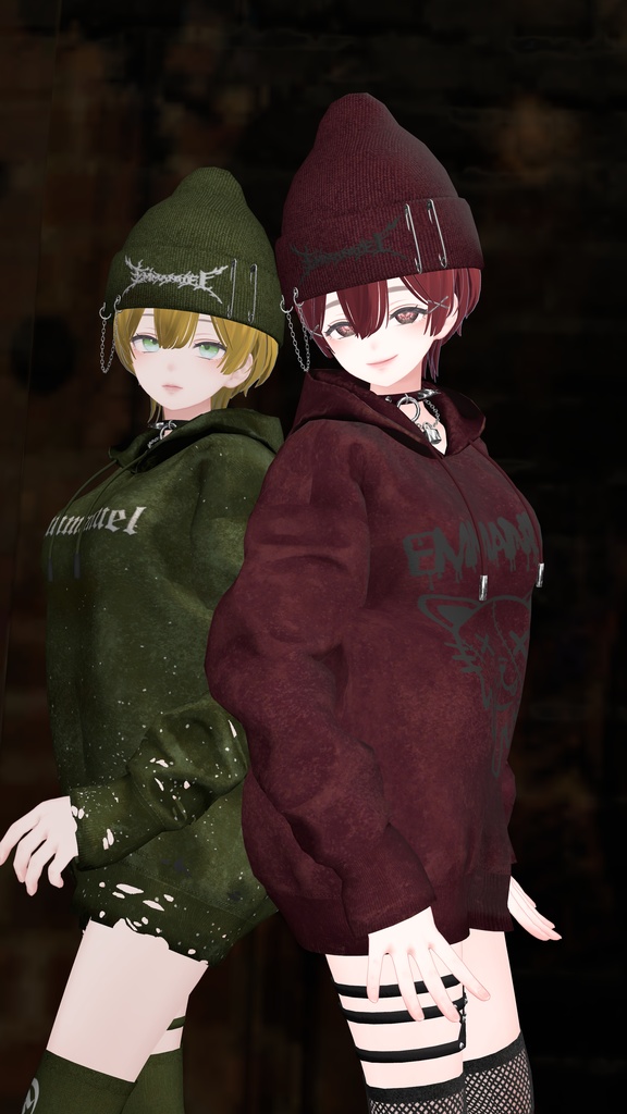 【11Avatars】Grunge Hoodie グランジフーディー