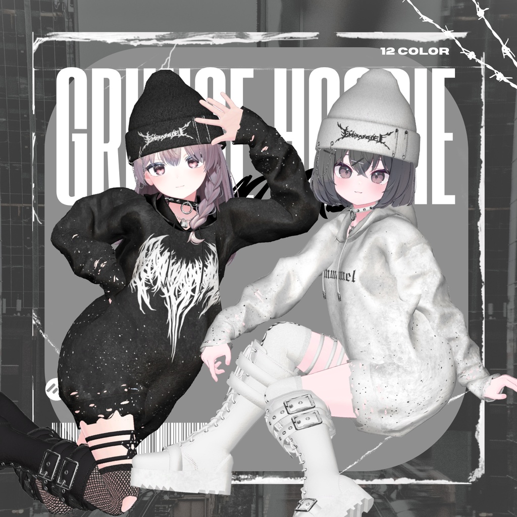【11Avatars】Grunge Hoodie　グランジフーディー　