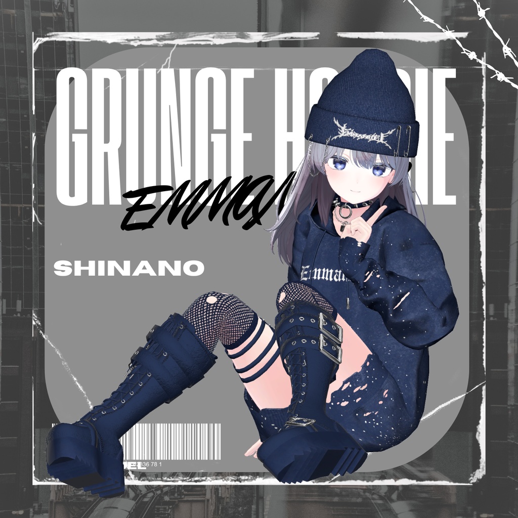 【11Avatars】Grunge Hoodie グランジフーディー