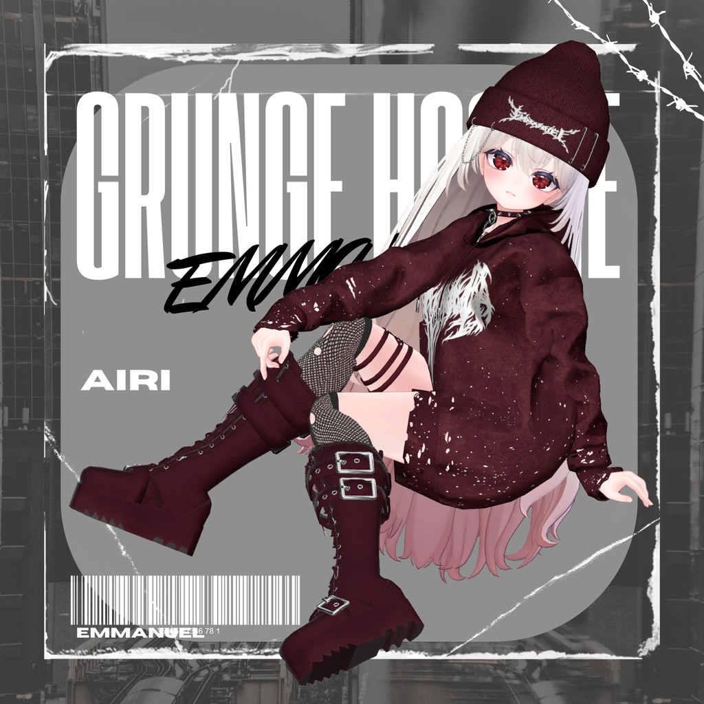 【11Avatars】Grunge Hoodie グランジフーディー
