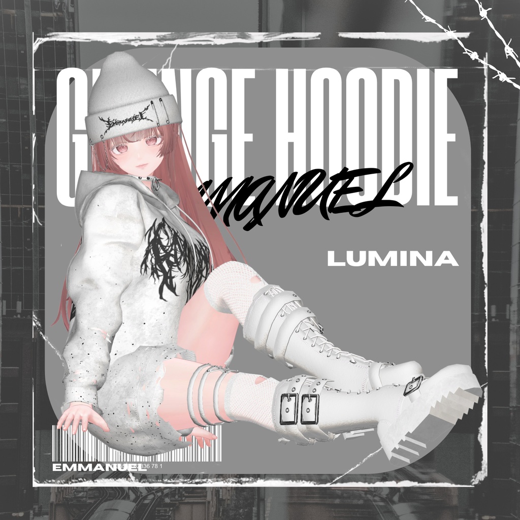 【11Avatars】Grunge Hoodie グランジフーディー