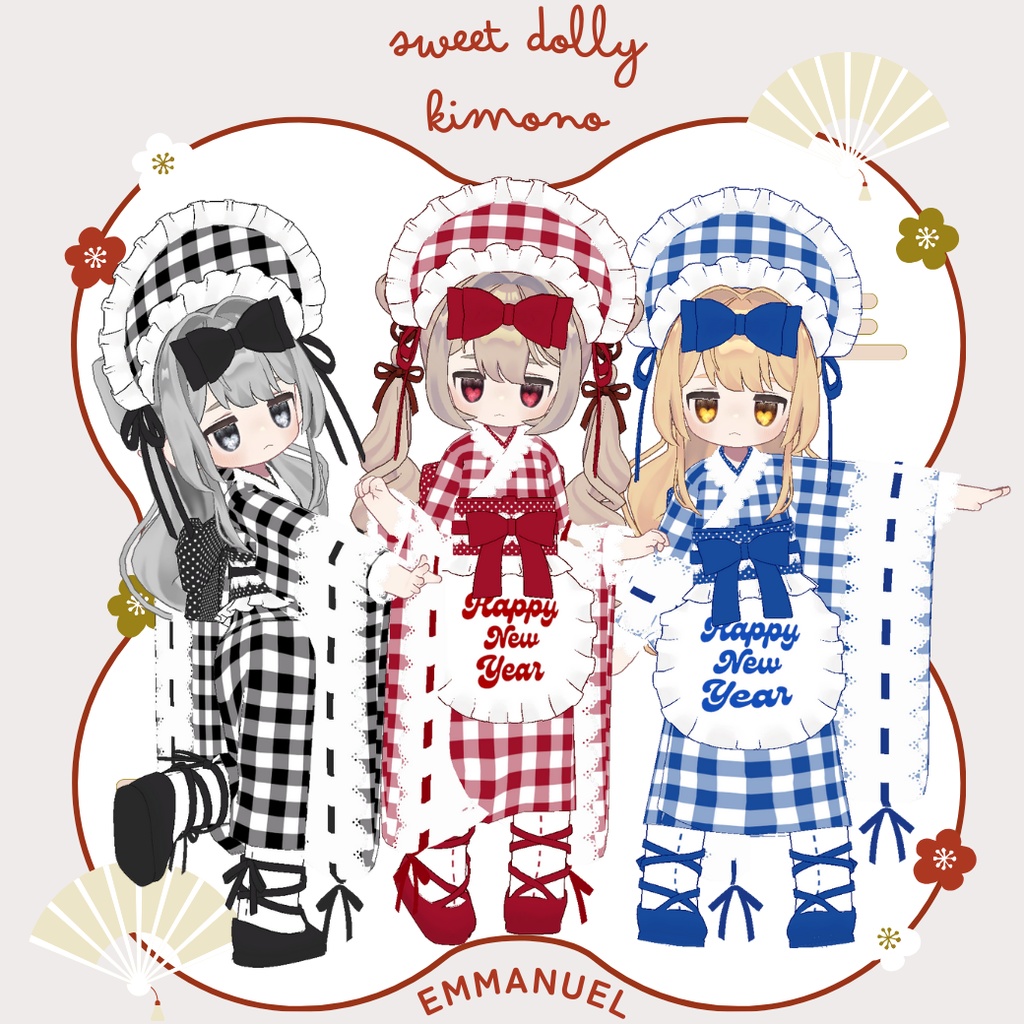 【まめふれんず】Sweet Dolly Kimono