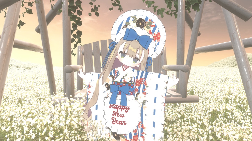 【まめふれんず】Sweet Dolly Kimono