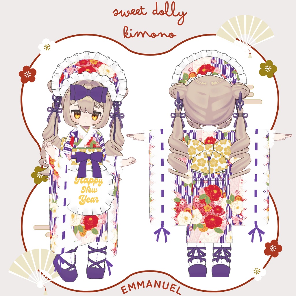 【まめふれんず】Sweet Dolly Kimono