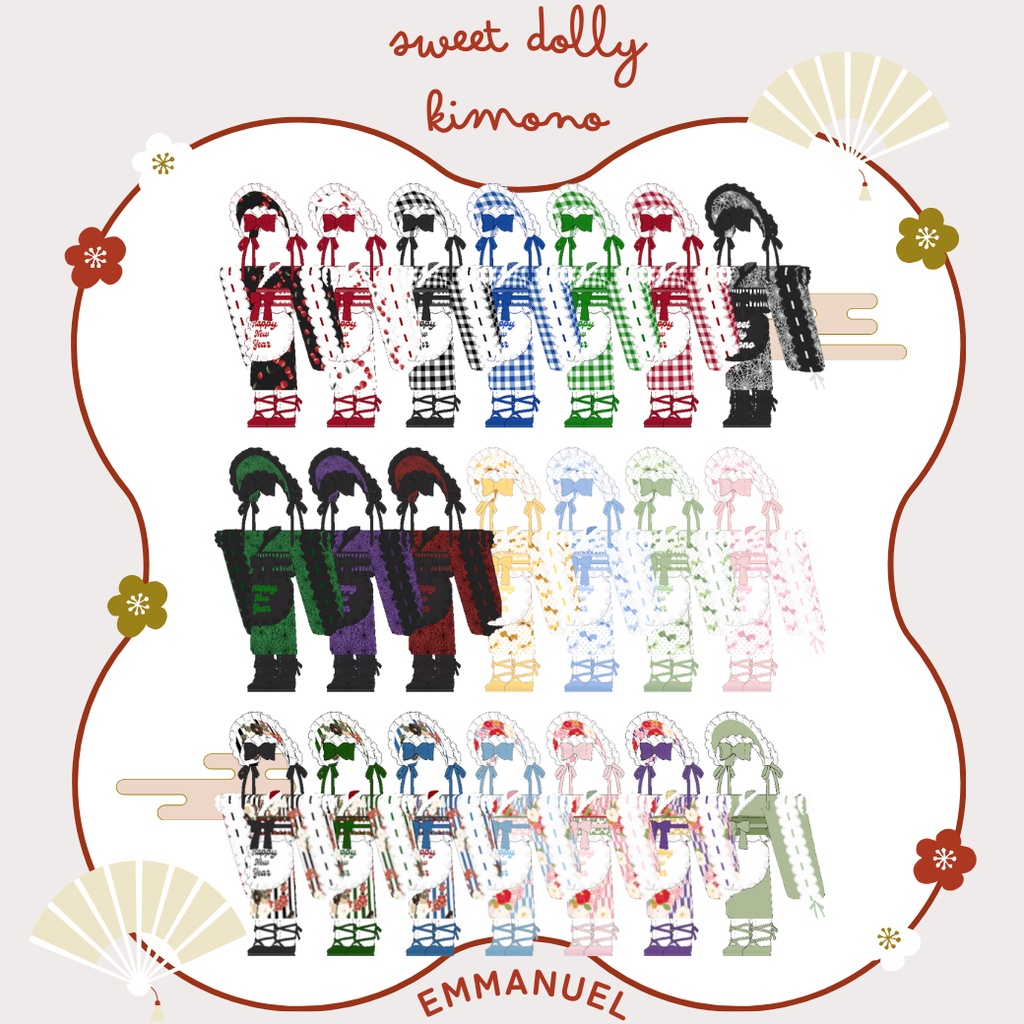 【まめふれんず】Sweet Dolly Kimono