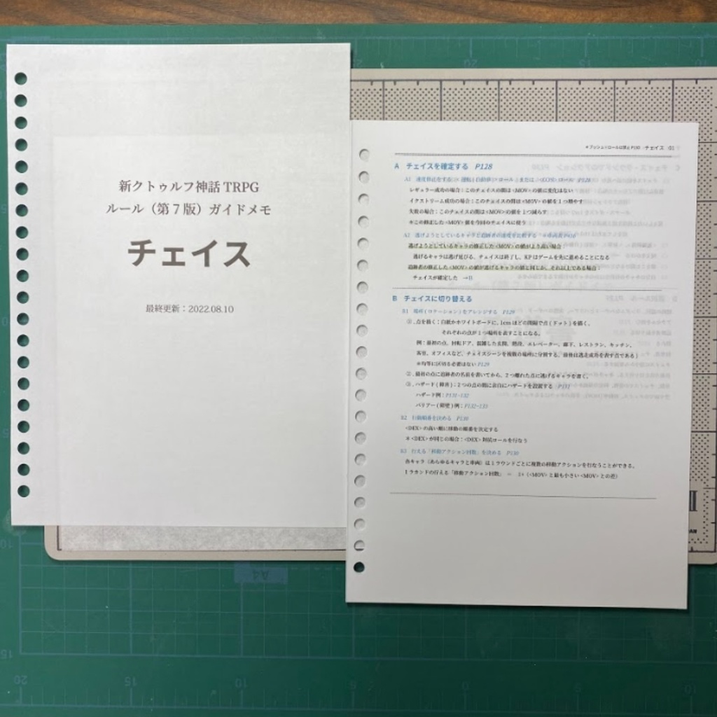 新クトゥルフ神話TRPG ルール(第7版)ガイドメモ