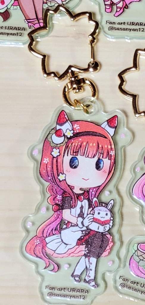 【イースター🌸春アクキー】いちご大福コーデ:サイレンススズカ