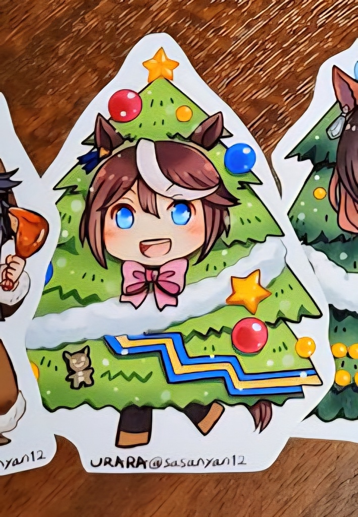 【クリスマス☆ステッカー】トウカイテイオー(ツリー)