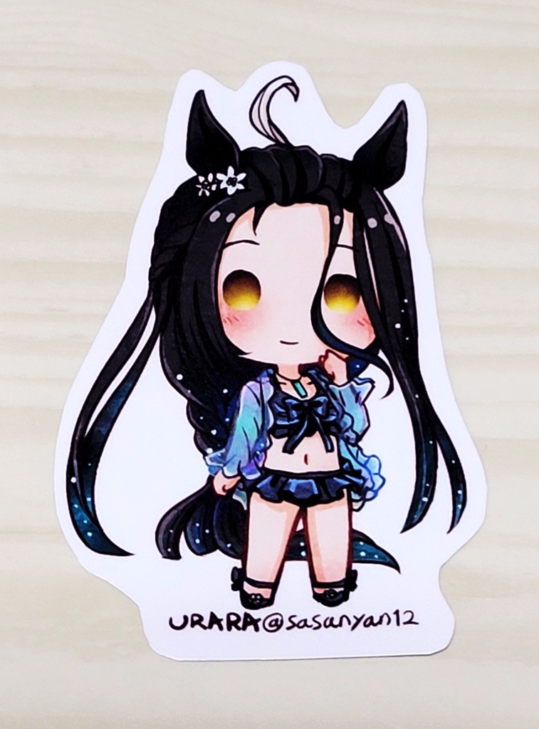 【ミニウマ娘ちゃんステッカー】マンハッタンカフェ水着
