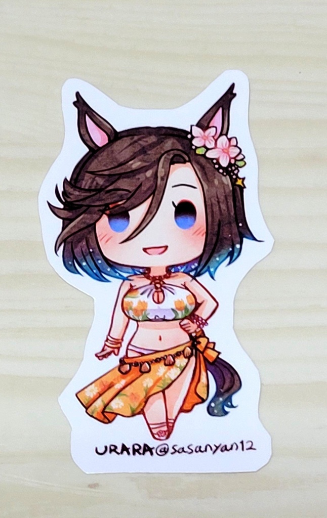 【ミニウマ娘ちゃんステッカー】エアグルーヴ水着