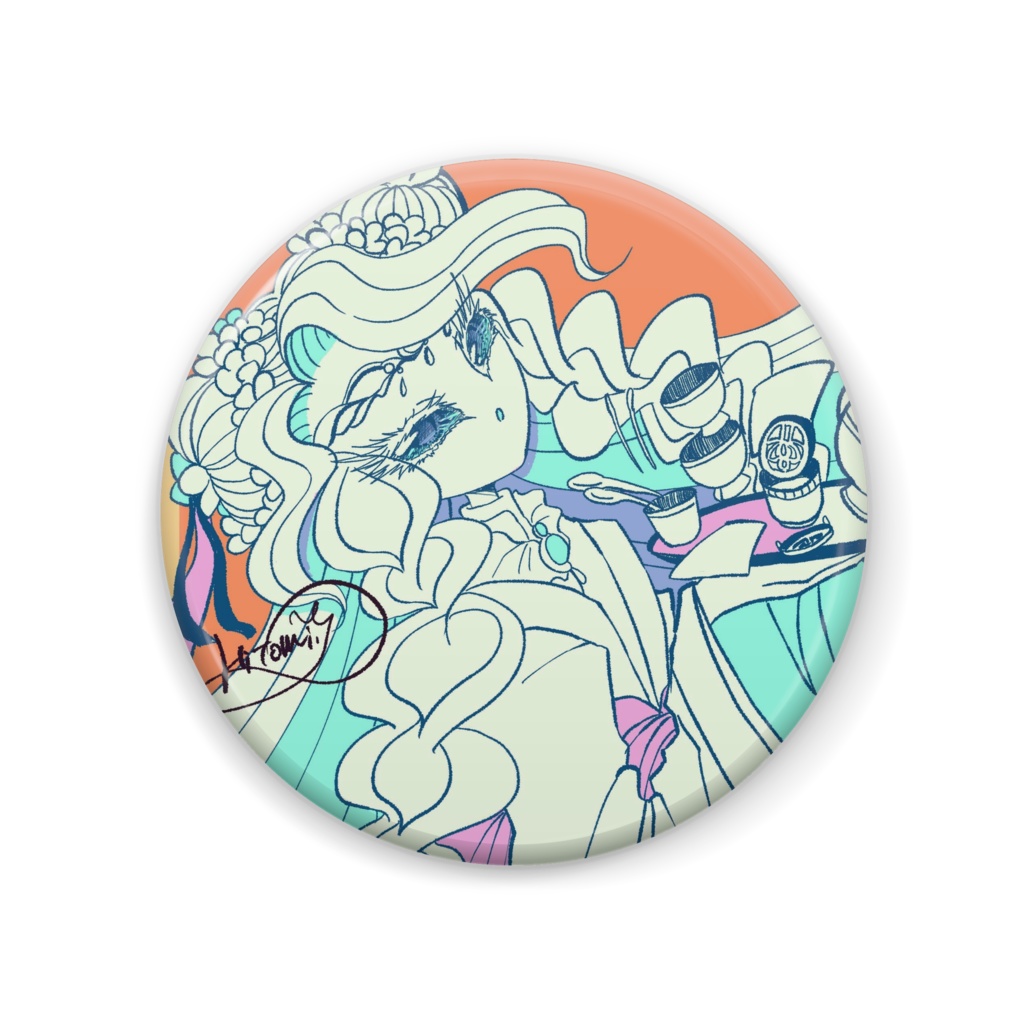 オリジナル缶バッジ Alice tea time