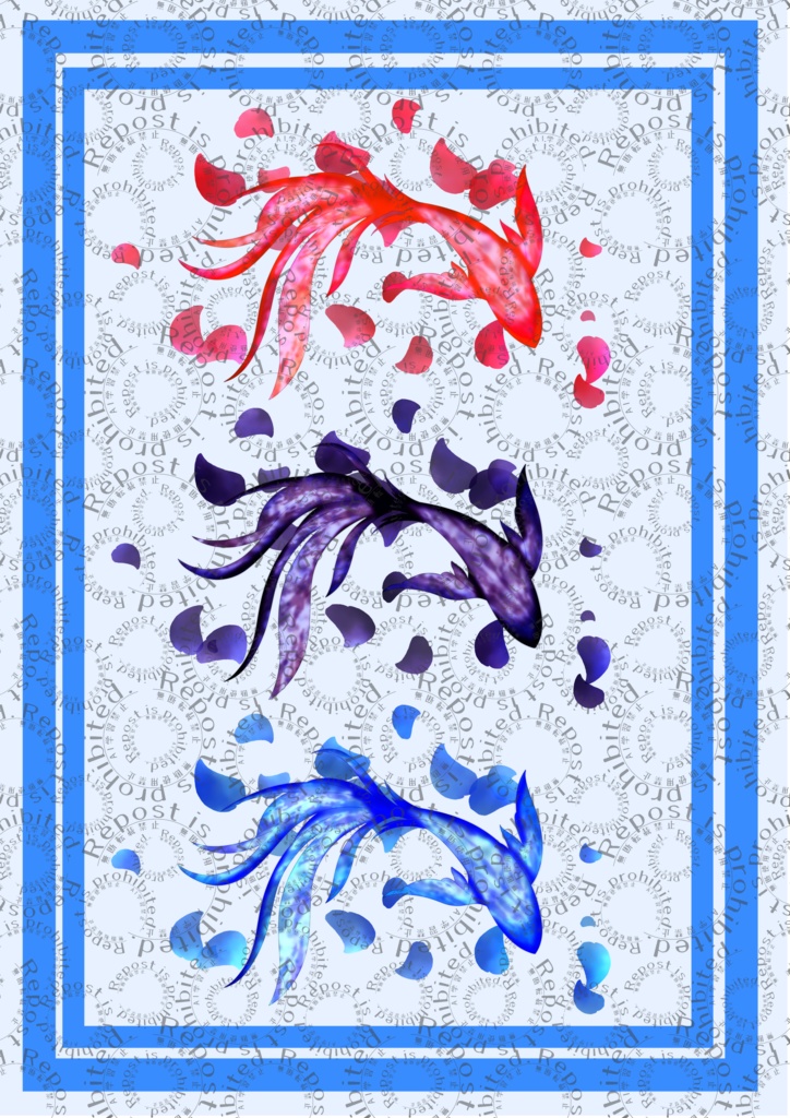 タトゥーセット⑪ 金魚・クジラVer【VRC想定】