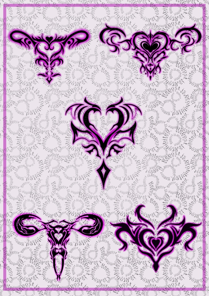 タトゥーセット⑰　淫紋Ver【VRC想定】