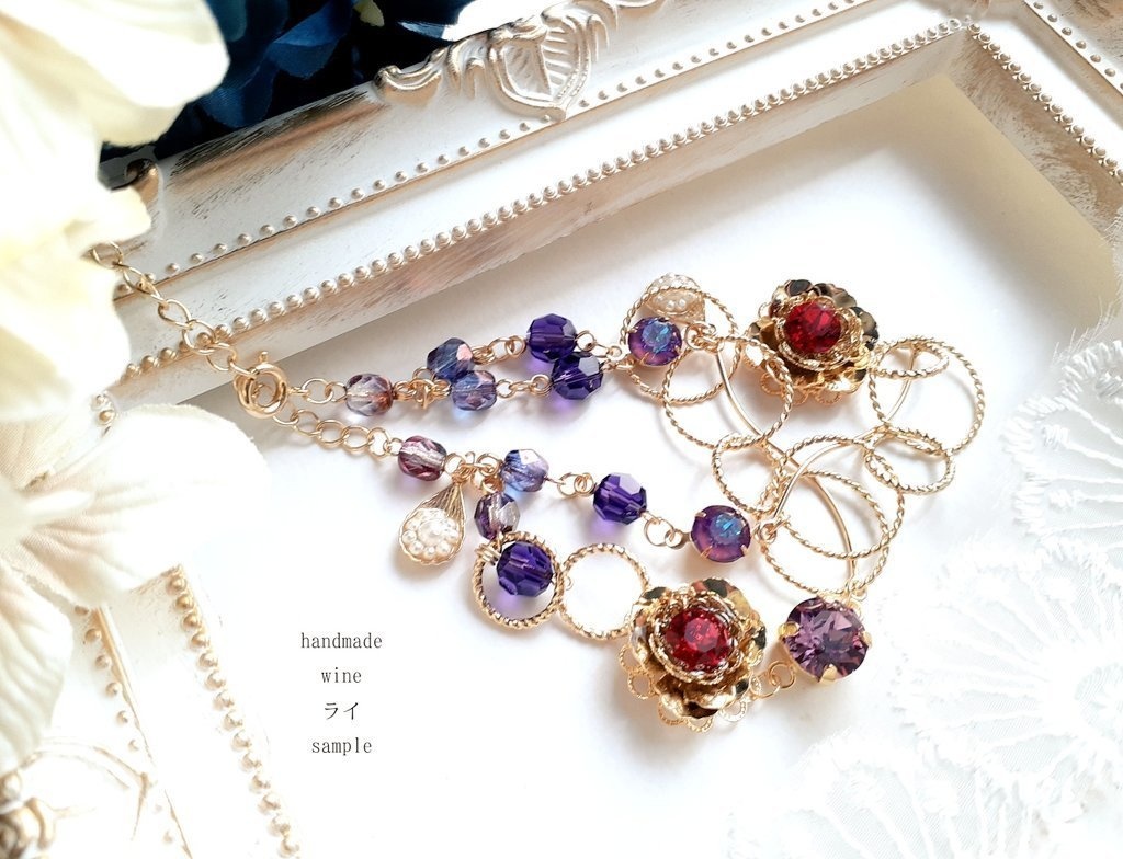 泡を救った人魚姫と赤い薔薇 ブレスレット(ライさんイメージ)