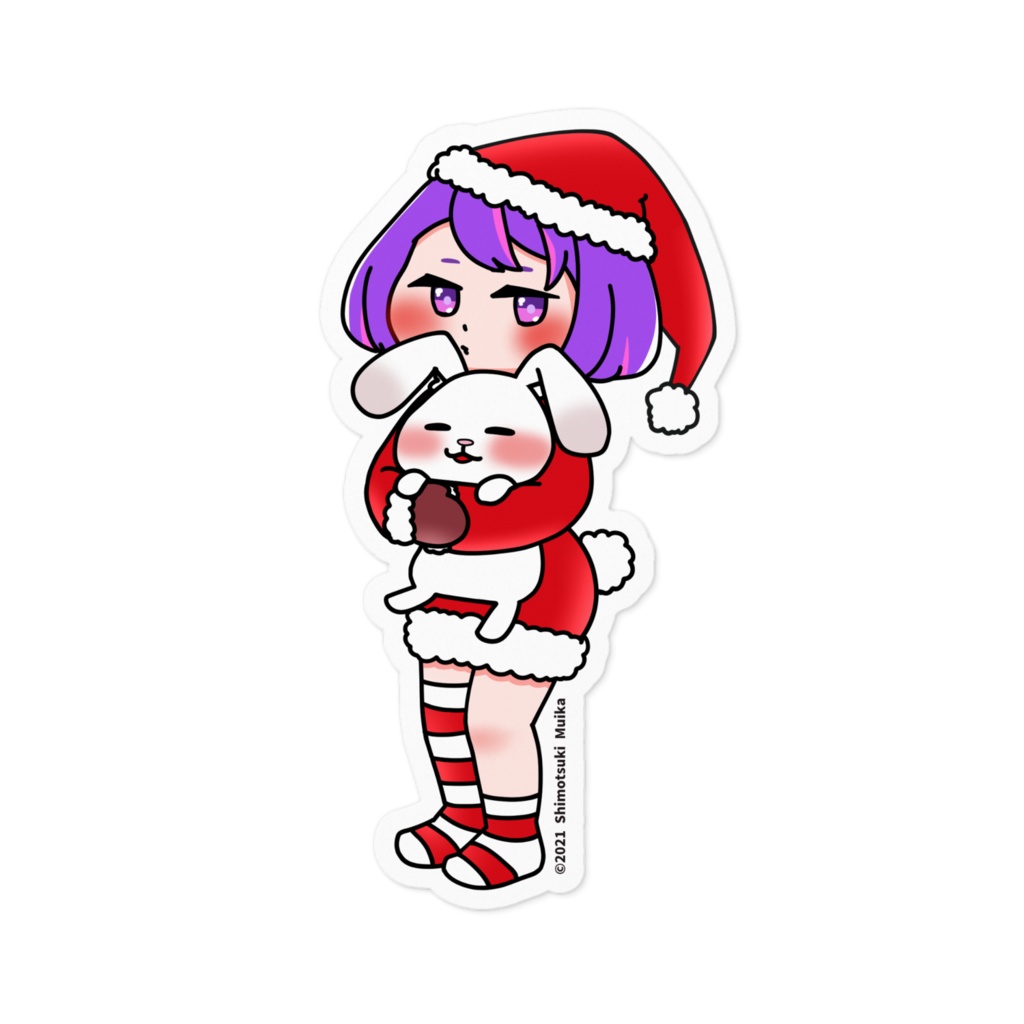 霜月むいか クリスマスステッカー(2021)