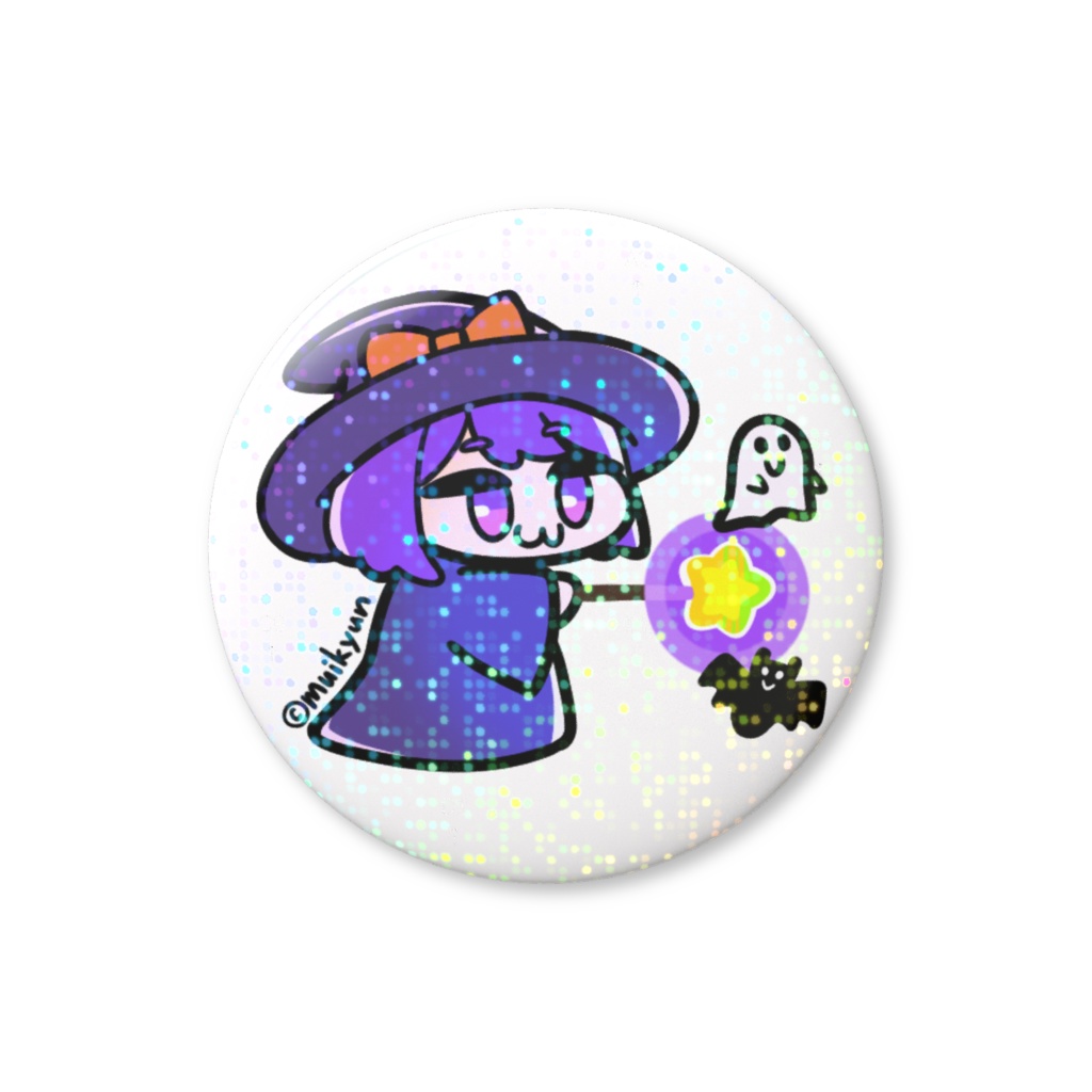 紫髪の子まじょホロ缶バッジ