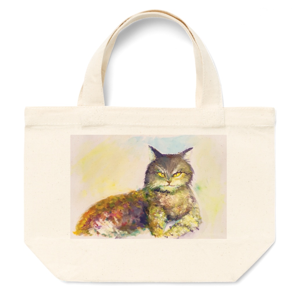 金眼の老猫トートバッグ/Cat Tote Bag