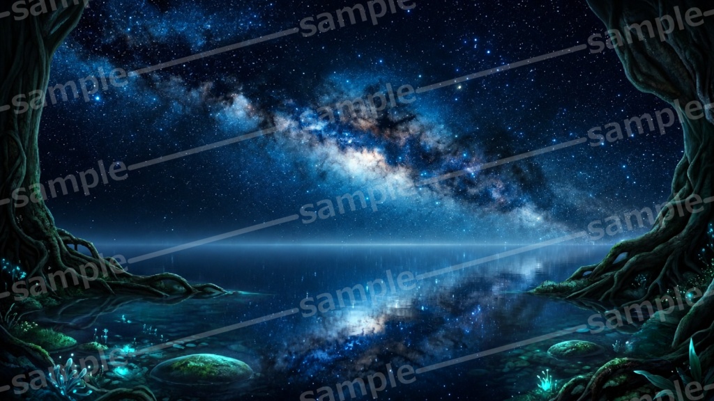 Moon Mirror Collection Vol.1 幻想背景素材集【PNG5枚・商用利用OK】