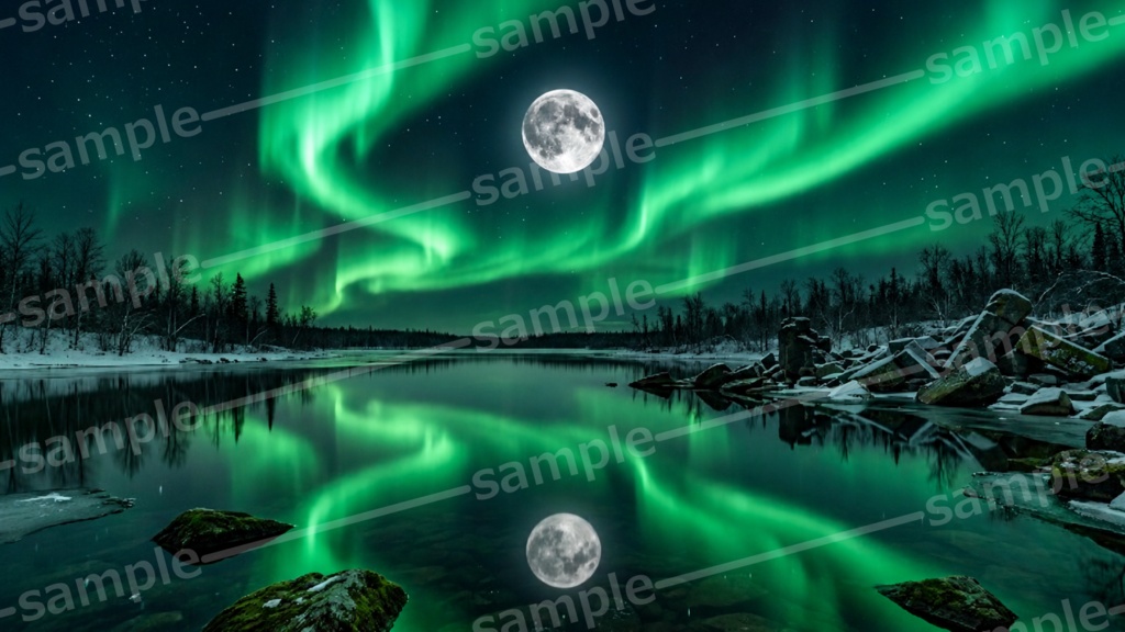 Moon Mirror Collection Vol.1 幻想背景素材集【PNG5枚・商用利用OK】