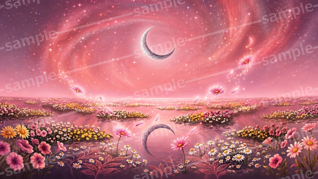 Moon Mirror Collection Vol.1 幻想背景素材集【PNG5枚・商用利用OK】