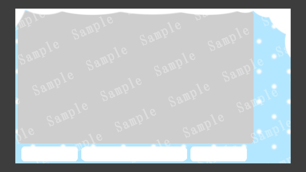 配信背景・オーバーレイ/雪(snow)02
