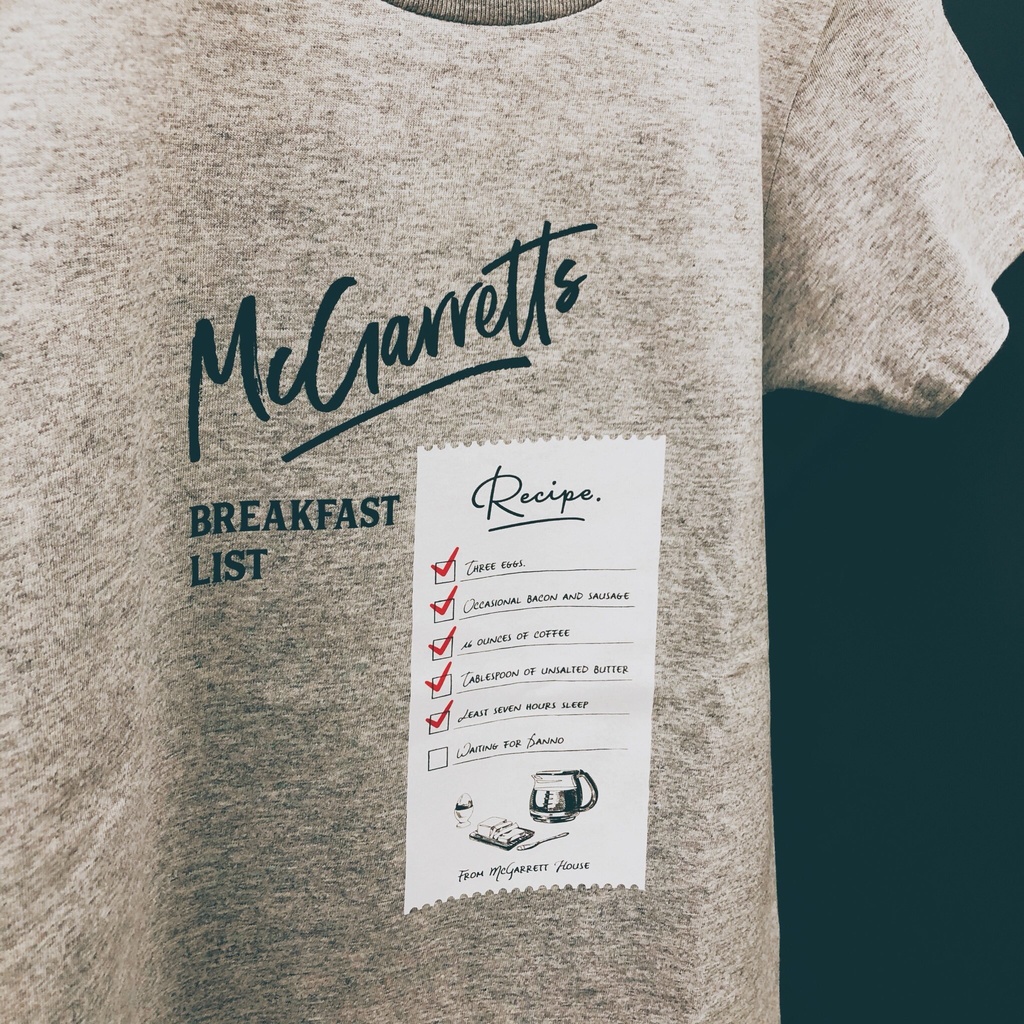 マクギャレットの朝食Tシャツ