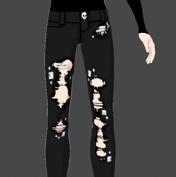 Rock Ripped Jeans (Inner bottom, only jeans)