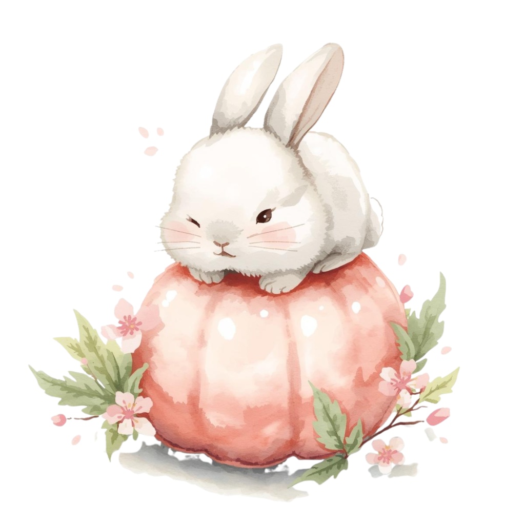 【和菓子×動物シリーズ】水彩画クリップアート10点セット PNG