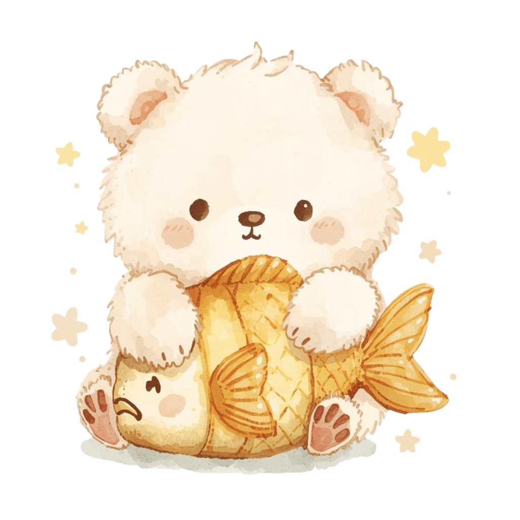 【和菓子×動物シリーズ】水彩画クリップアート10点セット PNG