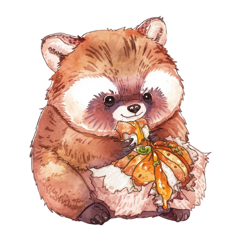 【和菓子×動物シリーズ】水彩画クリップアート10点セット PNG