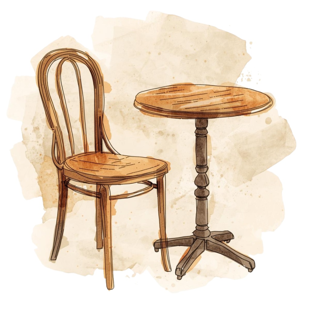 【ブラウン カフェシリーズ】水彩画クリップアート10点セット PNG