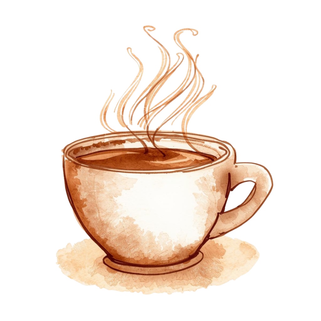 【ブラウン カフェシリーズ】水彩画クリップアート10点セット PNG