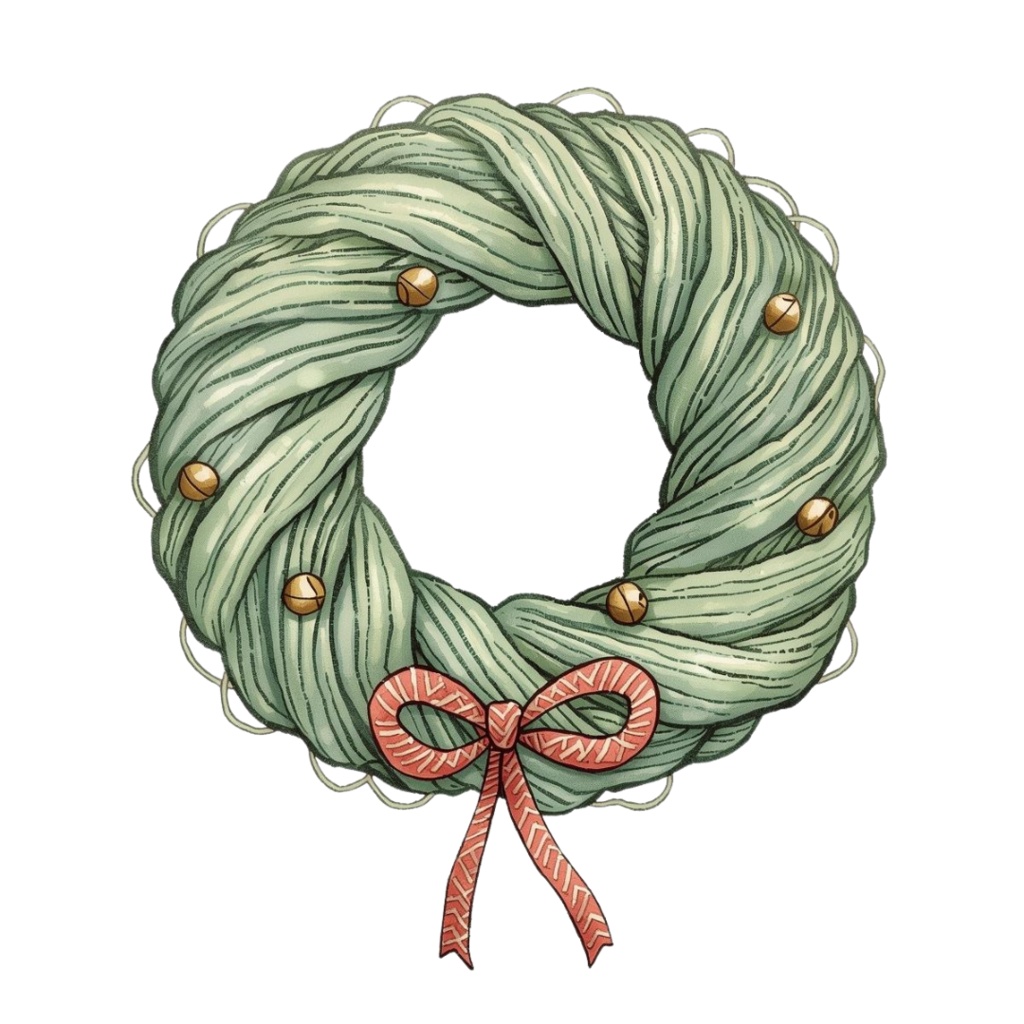 【クリスマスシリーズ】毛糸×手書き風クリップアート20点セット PNG