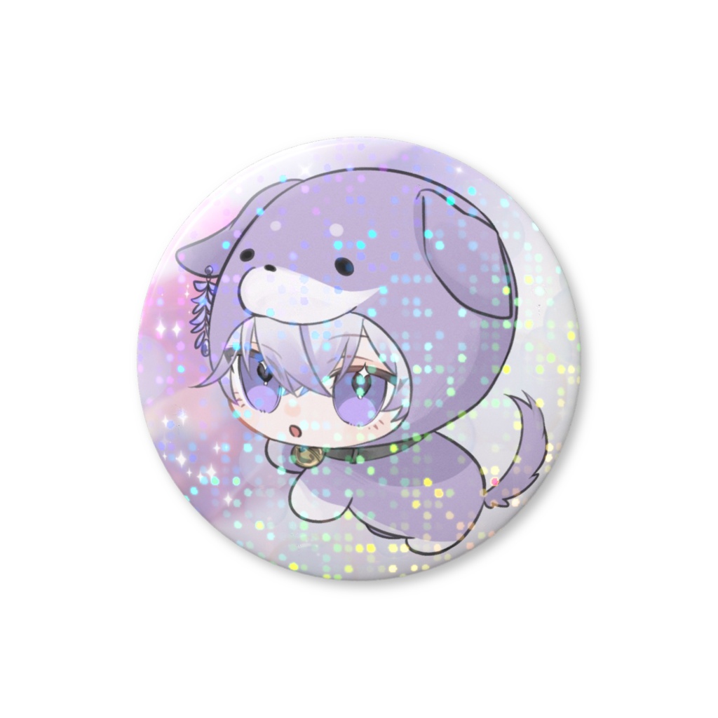 【紫鬼ノ瀬レイ】わんちゃん缶バッジ