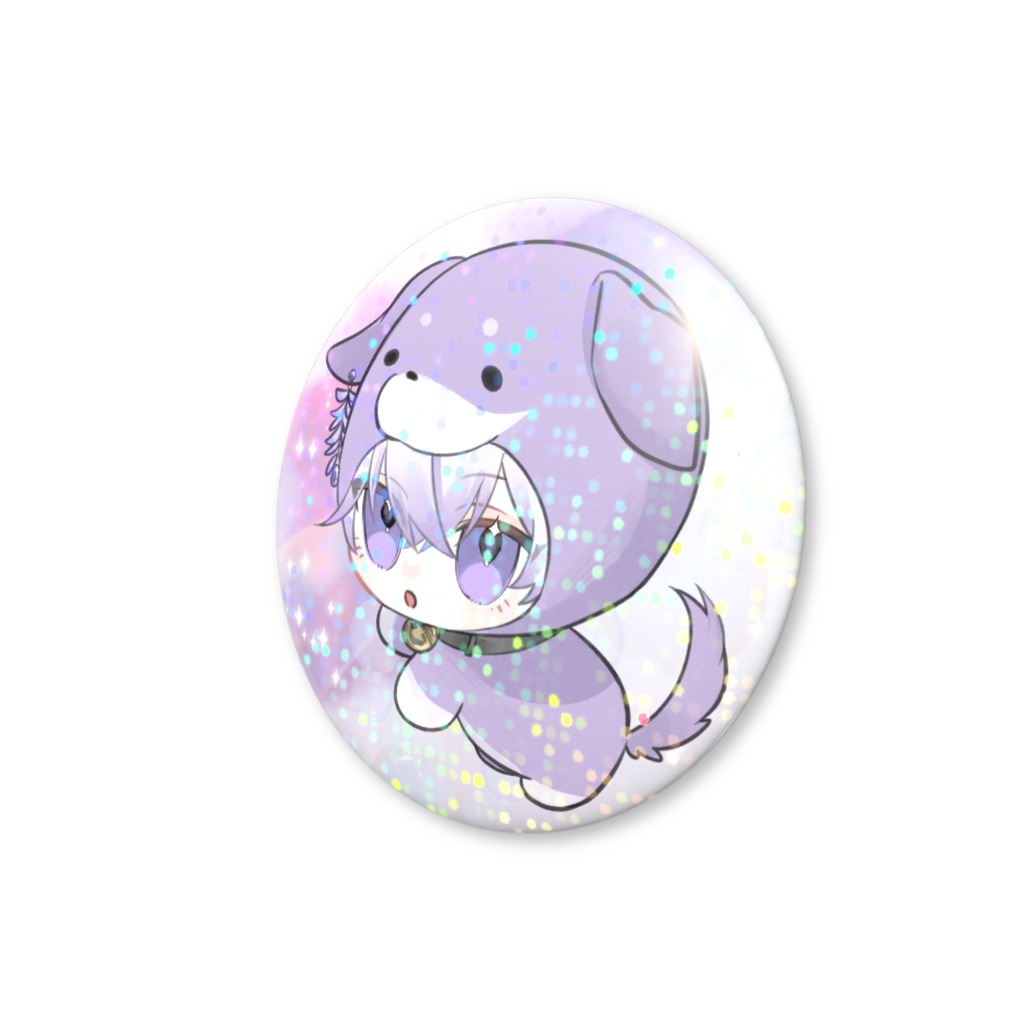 【紫鬼ノ瀬レイ】わんちゃん缶バッジ