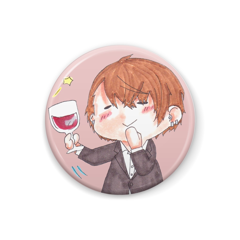 【非公式】加賀美ハヤトA お酒缶バッジ