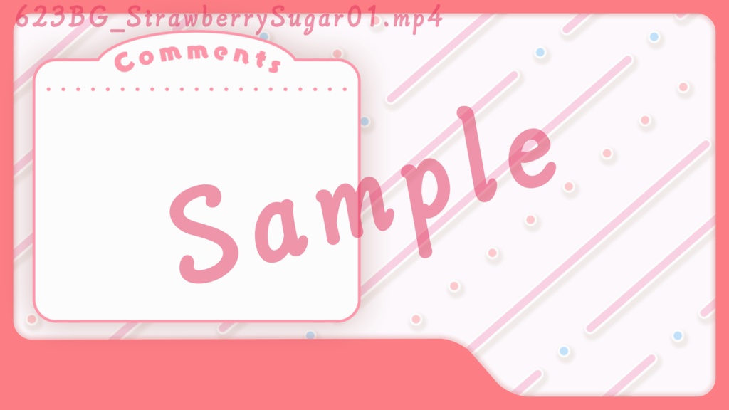 【配信向け動画素材+オーバーレイ】623BG - Strawberry Sugar(+Overlay)