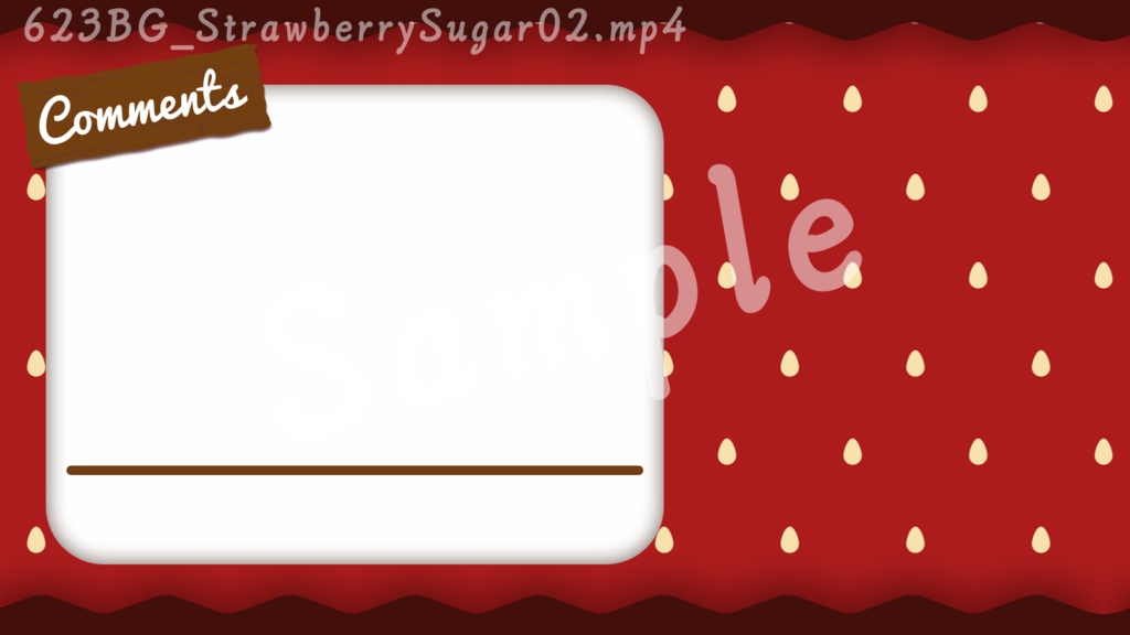 【配信向け動画素材+オーバーレイ】623BG - Strawberry Sugar(+Overlay)