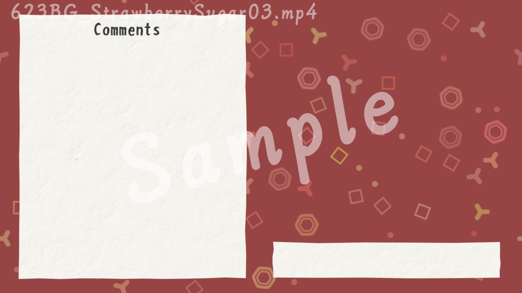 【配信向け動画素材+オーバーレイ】623BG - Strawberry Sugar(+Overlay)