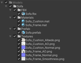 【3Dモデル/無料】シングルソファ(1人掛け)
