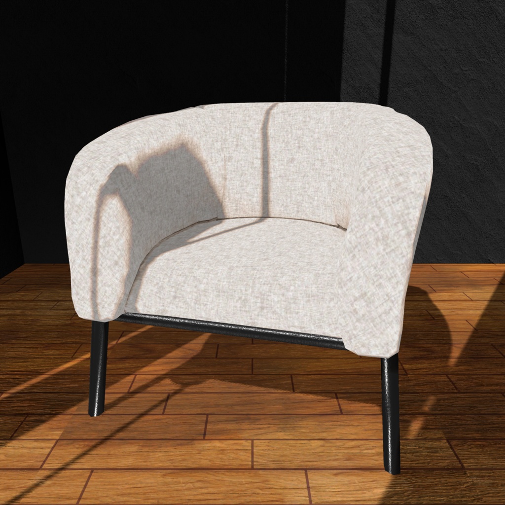 【3Dモデル/無料】シングルソファ（1人掛け）