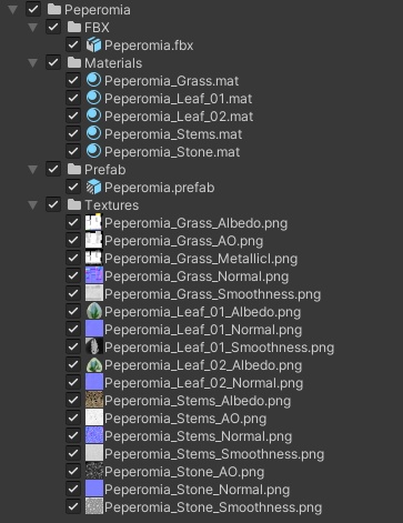 【3Dモデル/無料】ペペロミア風 観葉植物