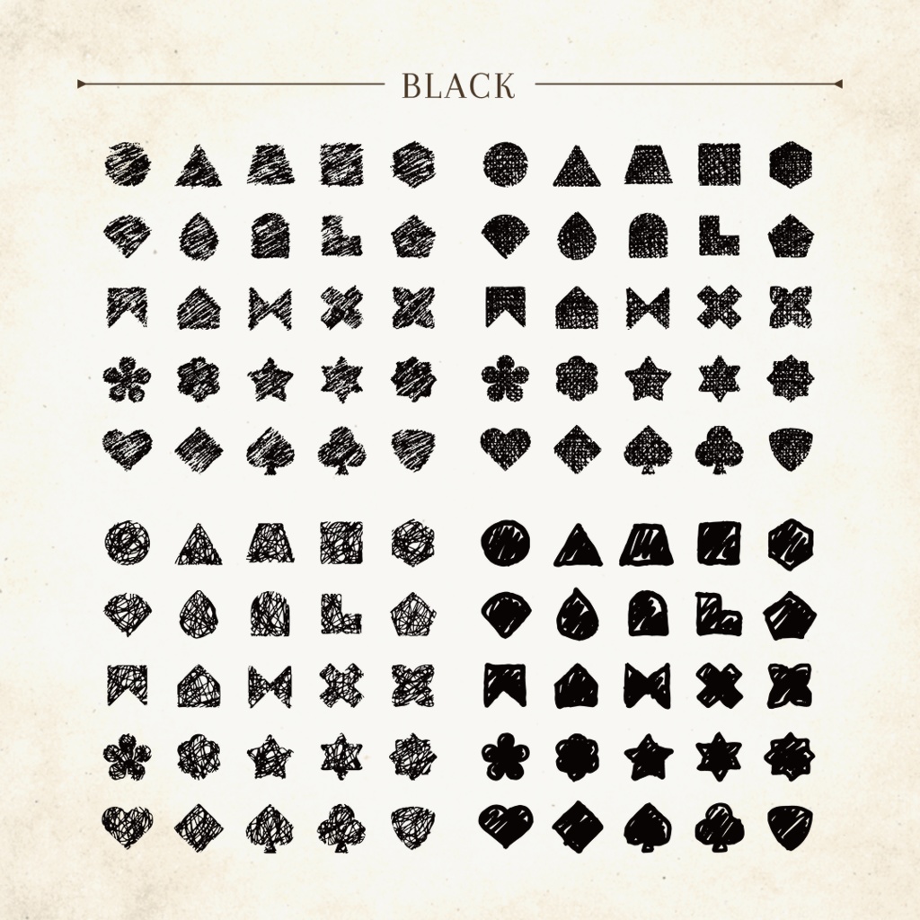 意味深マーク3-手描きテクスチャー