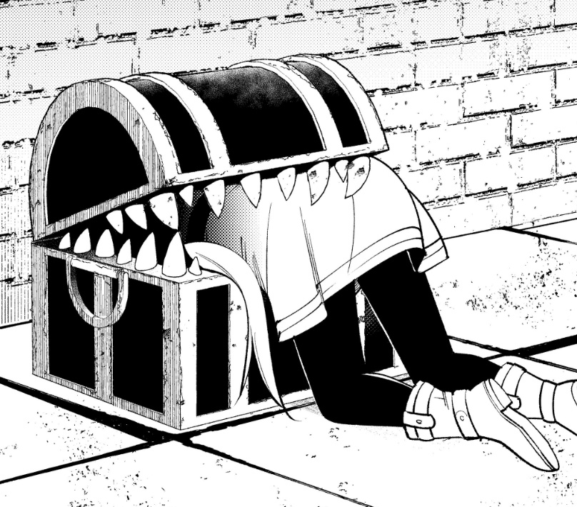 ミミックに食べられているフリーレン