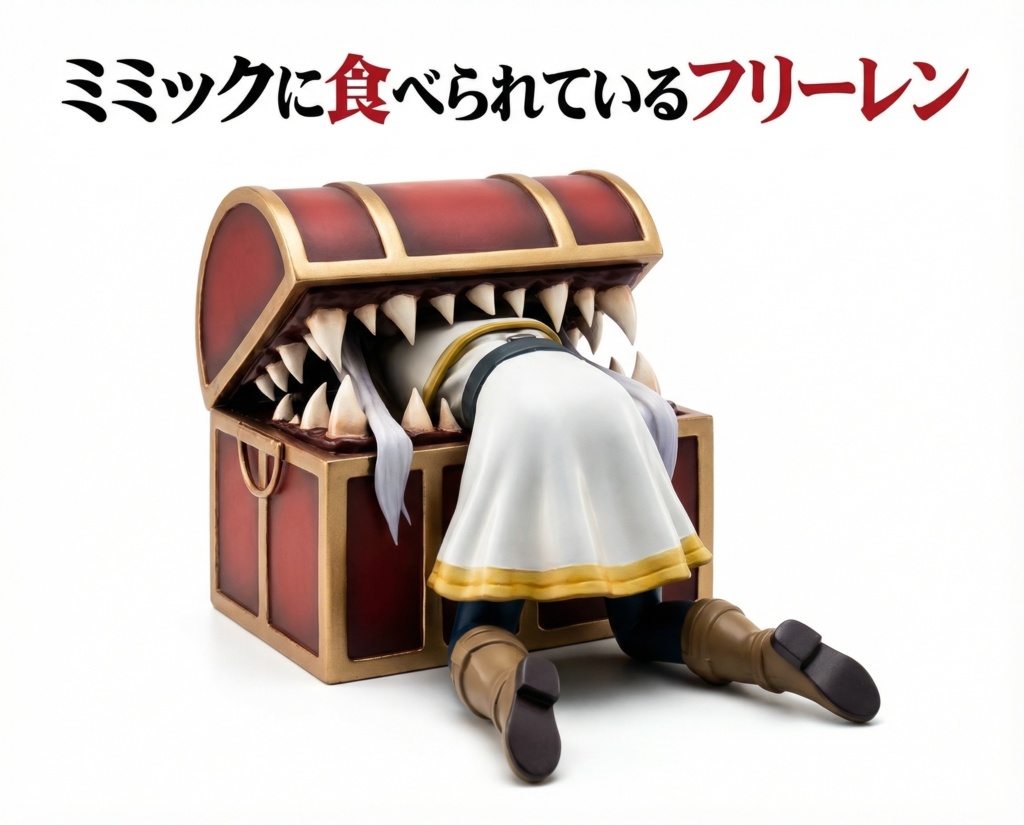 ミミックに食べられているフリーレン