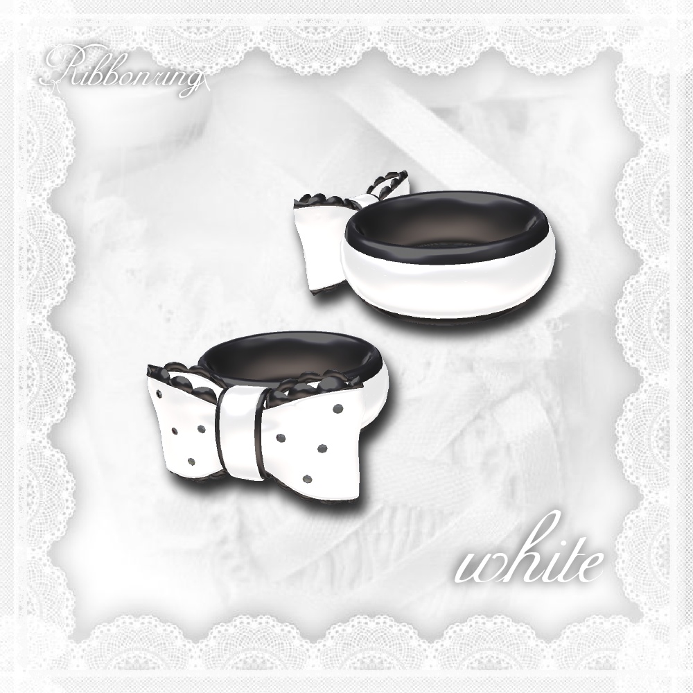 【VRchat/全アバター対応】Ribbonring♥リボンの指輪🎀