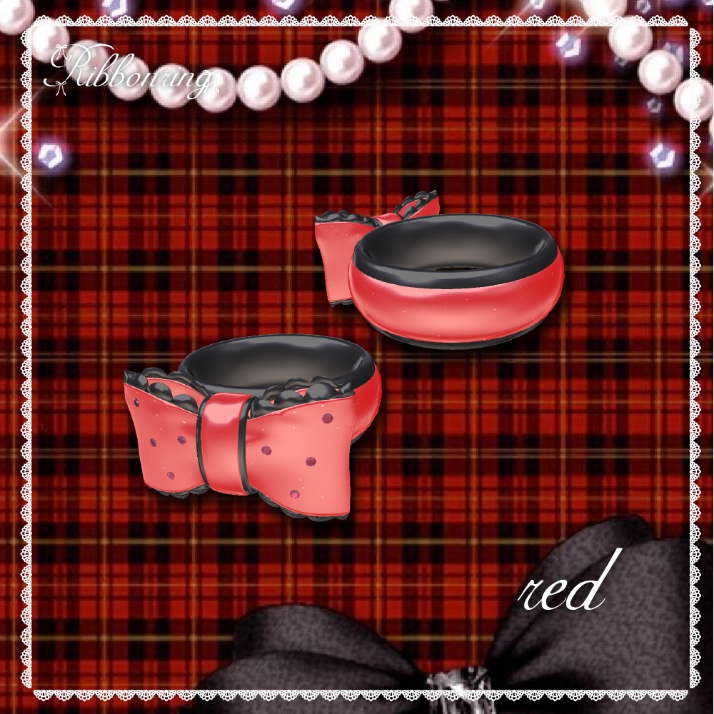 【VRchat/全アバター対応】Ribbonring♥リボンの指輪🎀